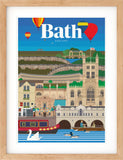 Bath vintage travel print