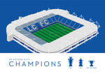 Leicester City King power print poster fa cup winners