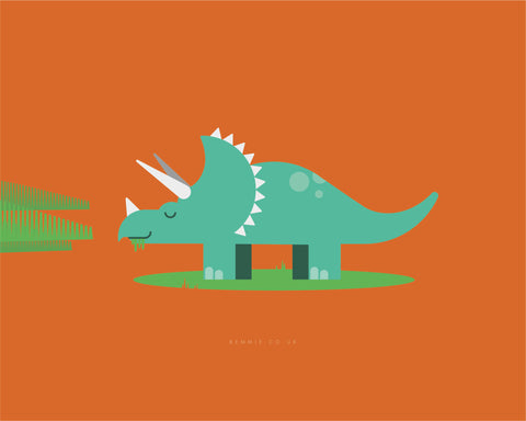 Triceratops print