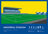 Bristol Rovers Memorial Stadium football print poster