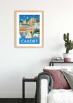 Cardiff, Wales Print poster - Bemmie