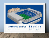 Football stadium ground print art poster Chelsea FC CFC Stamford Beidge