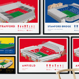Football stadium ground print art poster