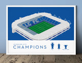 Leicester City King power print poster fa cup winners
