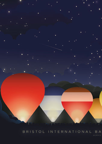 Bristol Balloon Fiesta Night Glow Print - BemmiesBazaar