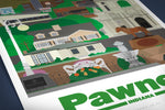Parks and Recreation Pawnee Indiana Print Poster Parks and Rec