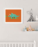 kids room Triceratops print