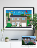Personalised custom Bristol house print