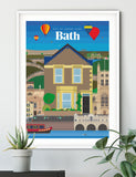 Personalised custom Bath house print