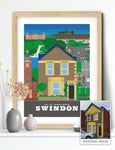 Personalised custom Swindon house print