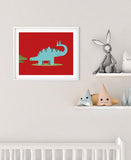 kids room Stegosaurus print
