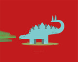 Dinosaur kids print Stegosaurus