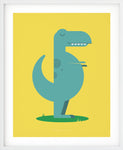 illustrated Tyrannosaurus print